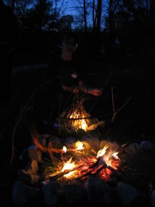 Marshmellow Fires built by the kids