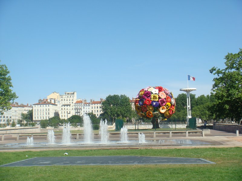 modern flower sculpture