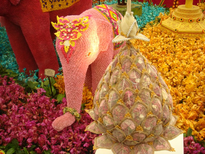 Part of a huge colourful display from Thailand