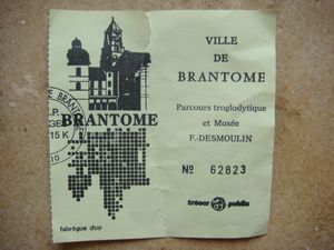 Brantome church tickets