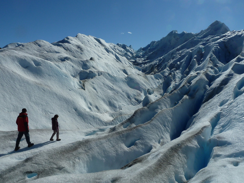 walking on Porito Moreno glacier