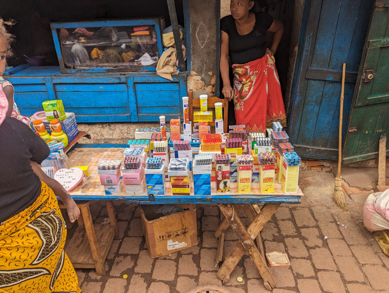 Medicines for sales at Ambalavao market