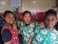 The waitresses who served us lunch at the 'hotely' in Abalavao
