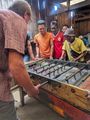 I got to play table football ("baby - foot") in alocal market