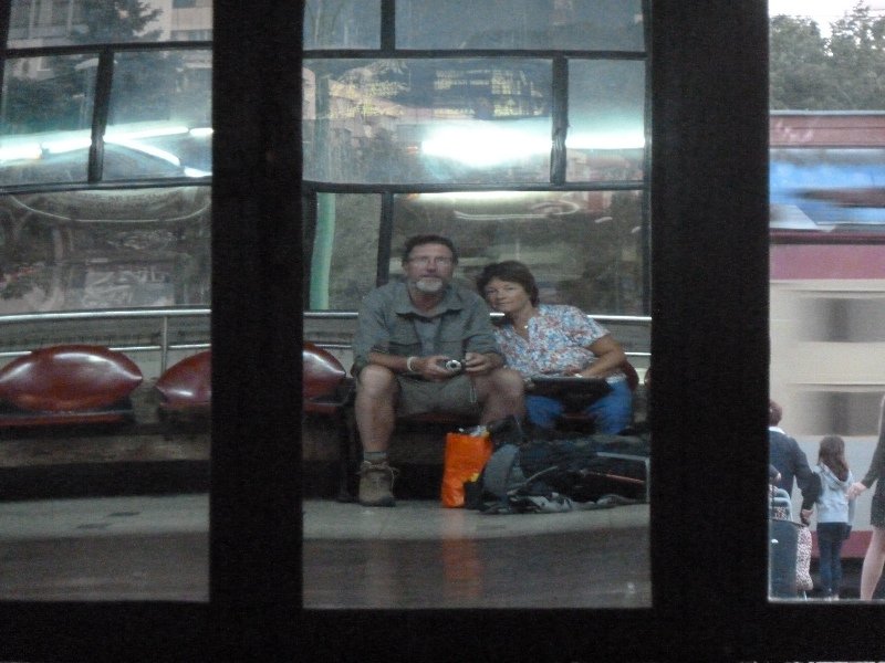 Reflecting at Brasov station at 5.30am