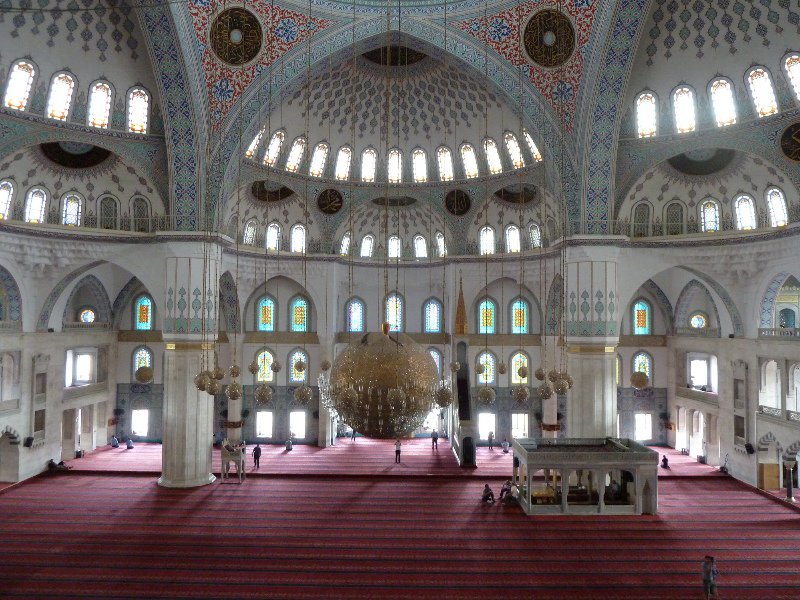 Kocatepe Camii (mosque) near our hostel in Kizilay, Ankara
