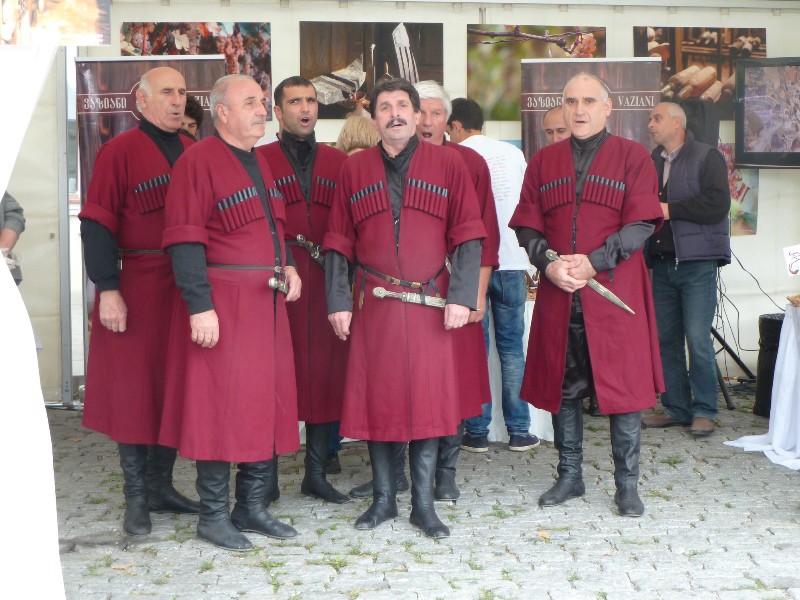Georgian singers in traditional dress