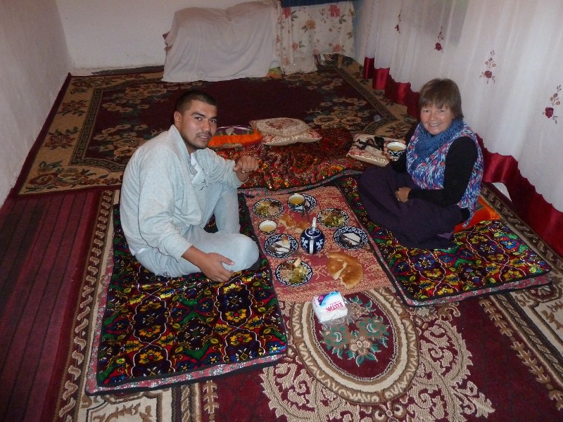 A meal in Sentyab with Raslan