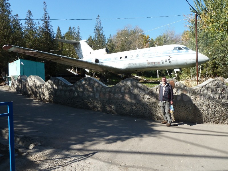 Old Russian plane in Park in Osh