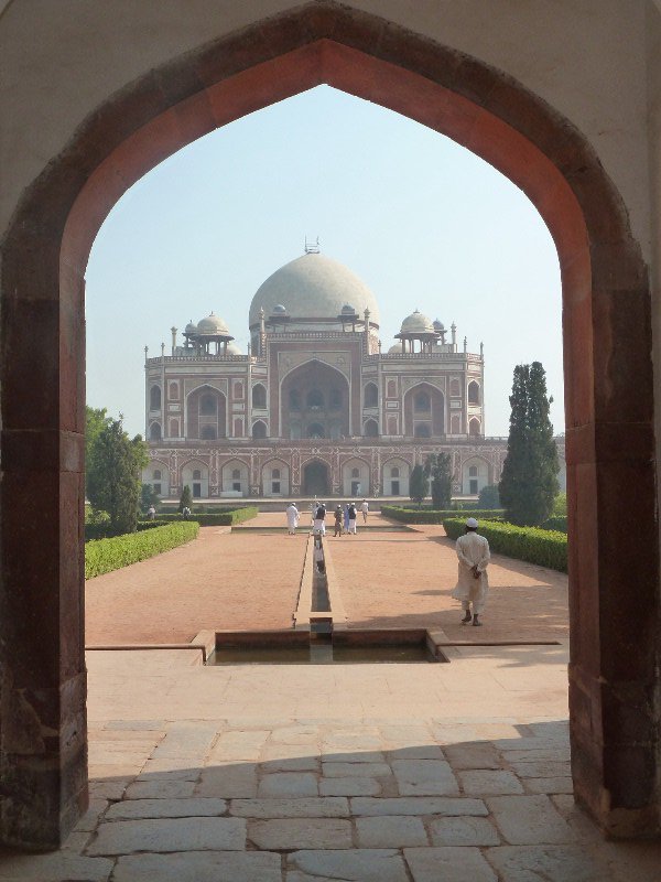 Humayun's Mausoleum floating above the gardens