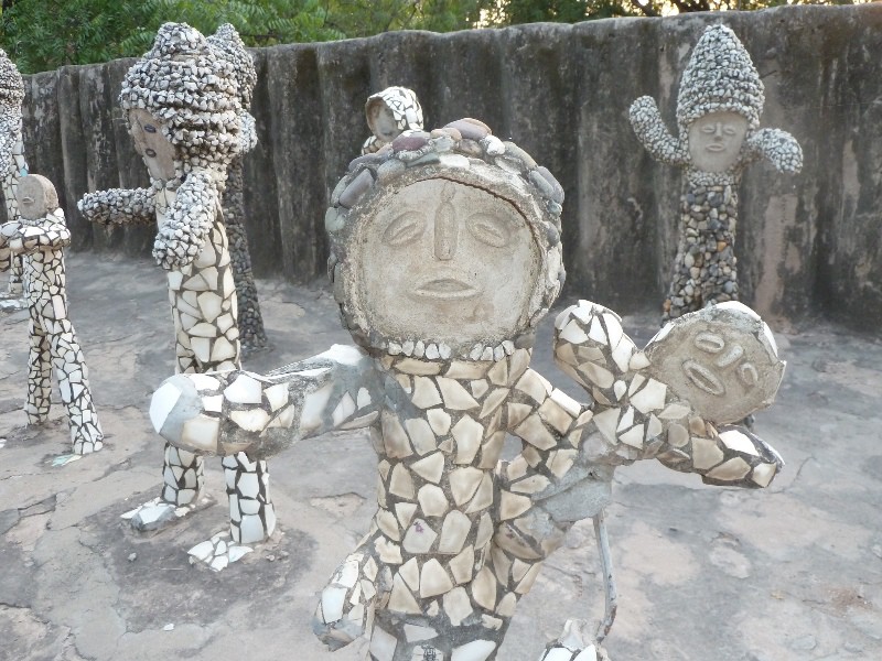 Figures made with broken ceramic