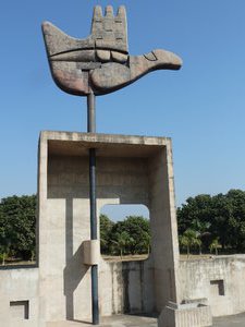 Le Corbusier's hand which is now the symbol of Chandigarh