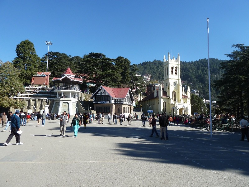 Scandal Point in the centre of Shimla