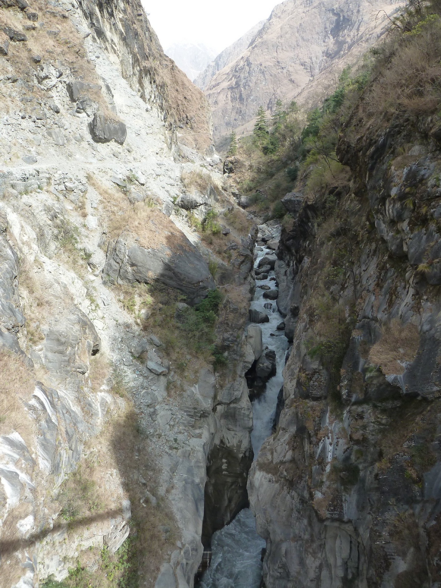 The Kali Gandaki gorge from a hanging bridge | Photo