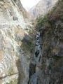 The Kali Gandaki gorge from a hanging bridge