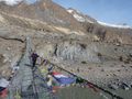 The hanging foot bridge below Jomsom airstrip and the town