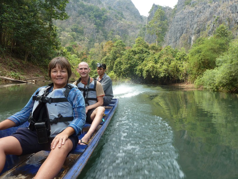 On the river the other side of the KongLor cave