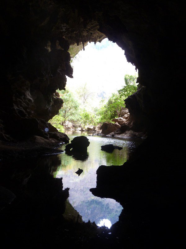 One of the entrance to Xieng Liab cave