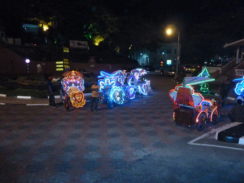 Bicycle rickshaws in Malacca