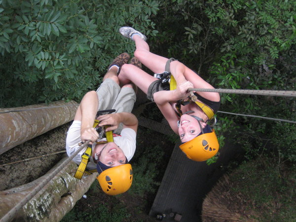us at the zip lining