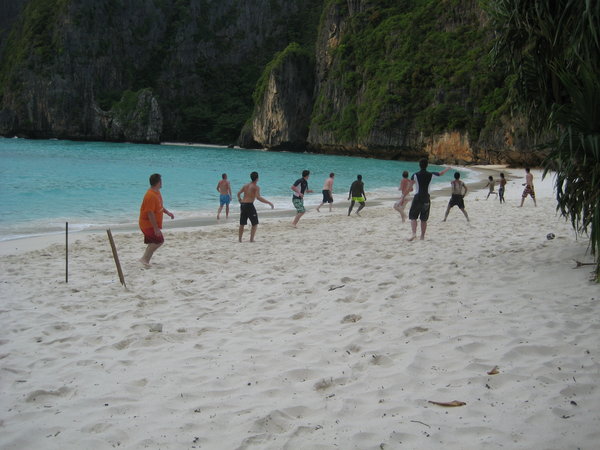 footie on "the beach"
