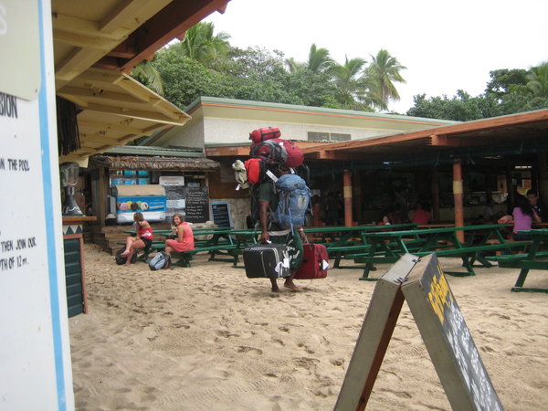 staff member at beachcomber who would carry every bag in one trip, no matter what!