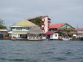 View of Bocas Town by motor boat (Bocas Town; Panama)