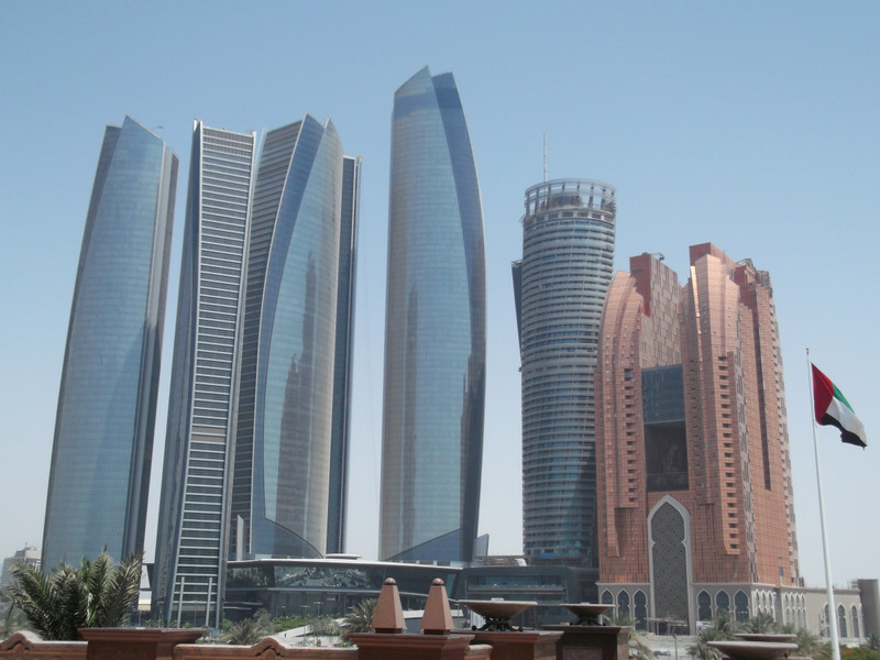 The modern face of the city's skyline (Abu Dhabi; United Arab Emirates)