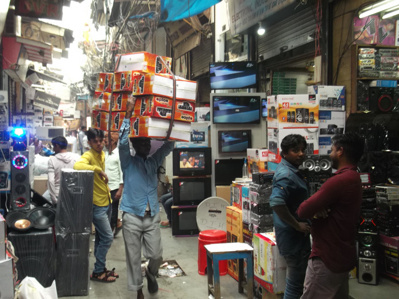 Chadni Chowk electronics district; New Delhi; India