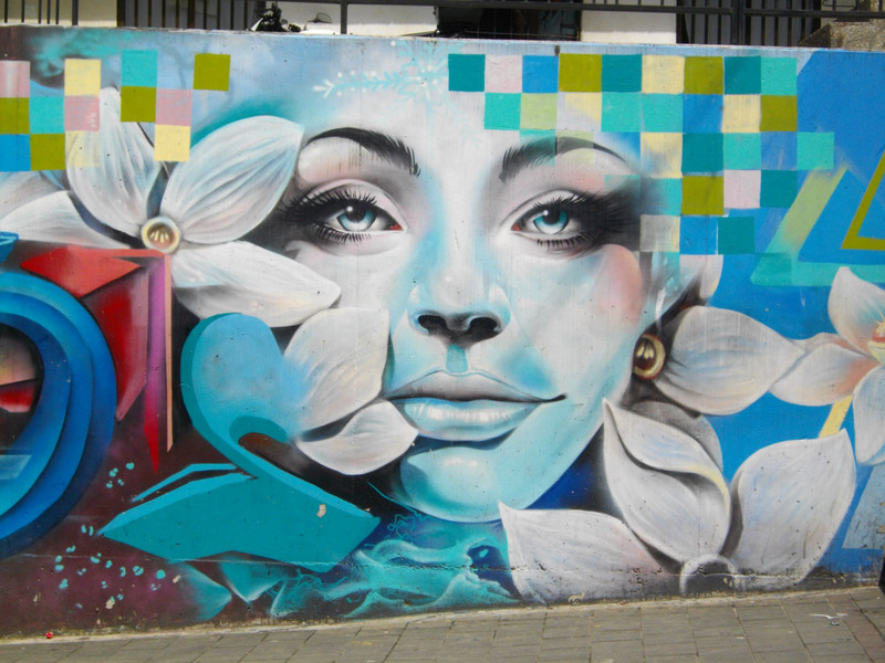 Wall art in Comuna 13; Medellin