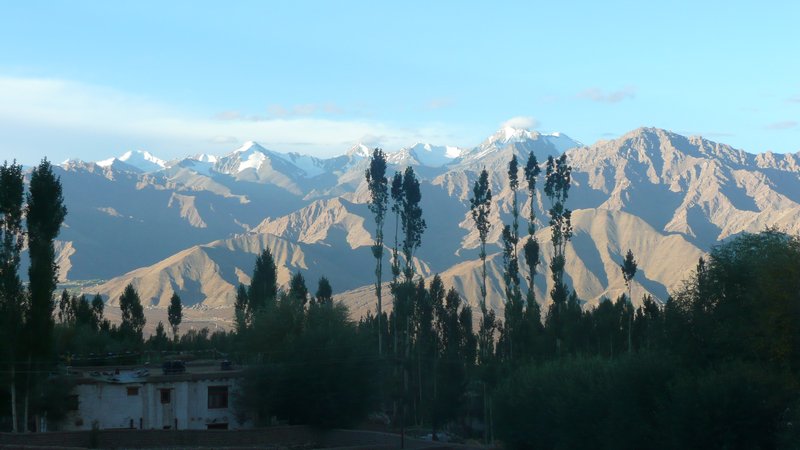 view from hotel in leh