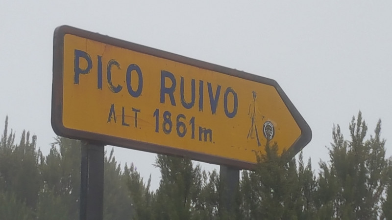 Pico Ruivo in de mist