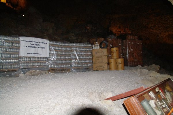 Schuilplaats in de Grand Canyon Caverns
