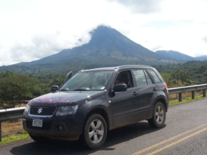 El Arenal vulkaan, wij op weg naar Guanacaste