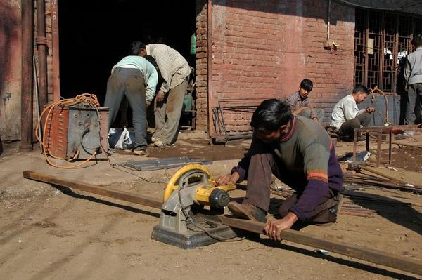 First cut at Sidbari blacksmiths