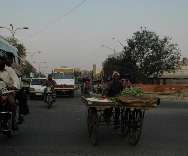 Veg wallah steps it up to keep ahead of the traffic