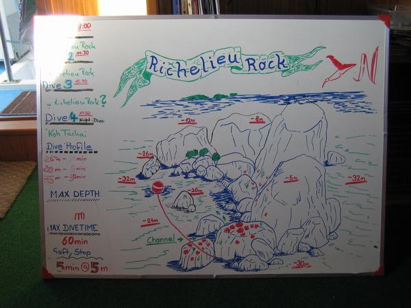 The famous Richelieu Rock - excellent drawings by Tommy