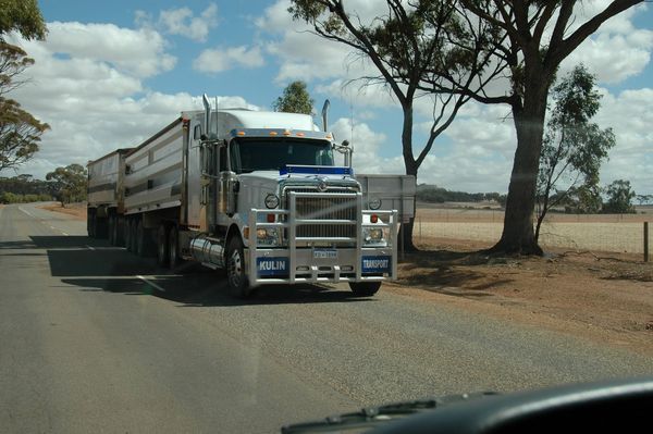 One of the smaller roadtrains that we encountered