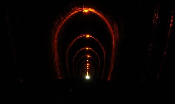 1km tunnel on the Karangahake walk