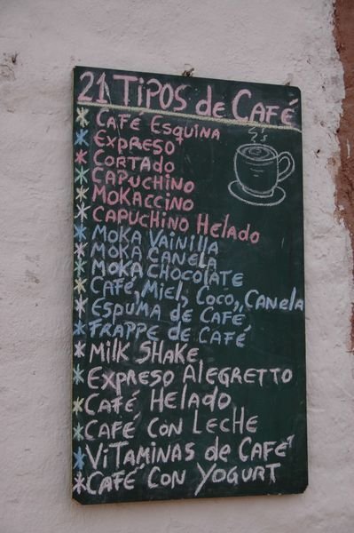 The hardships of village life...which of the 24 types of coffee shall we have...