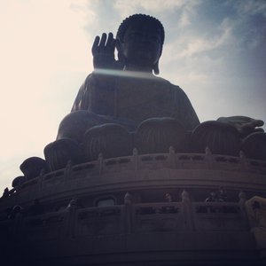 Big Buddha on lantau island in HK 