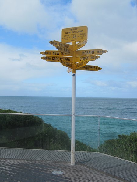 The Sign post at Bluff