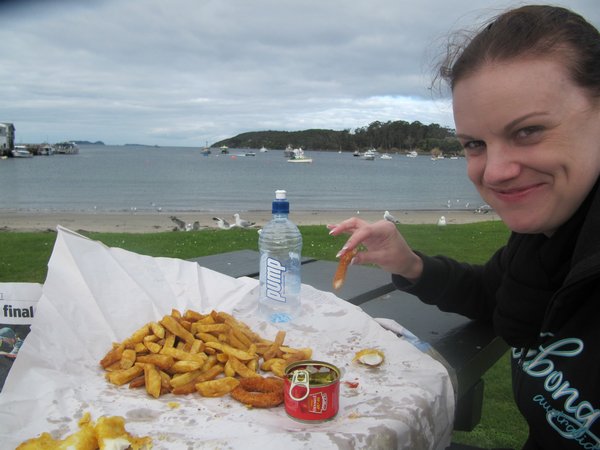 Fish & chips on the beach