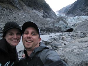 Us in front of Franz Josef