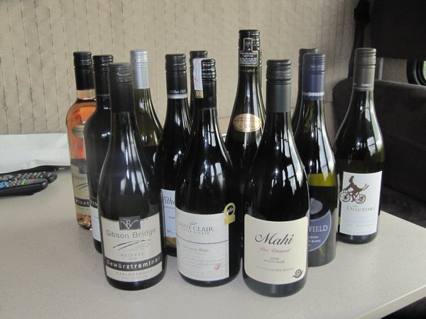 The wine we collected on our bike tour