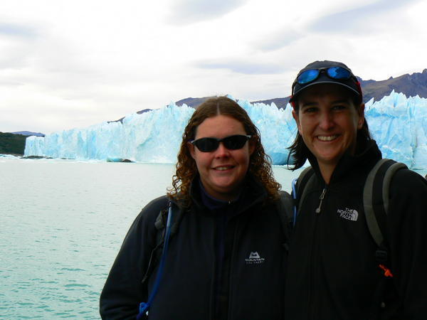 On the boat in front of the glacier