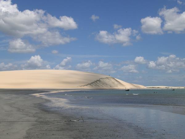 The sand dune in sunlight