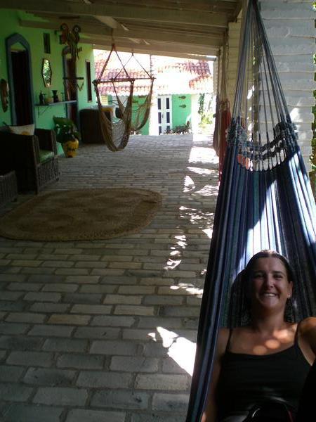 Relaxing in the hammocks at the Pousada