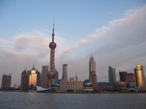 Sinking Sun Over Pudong