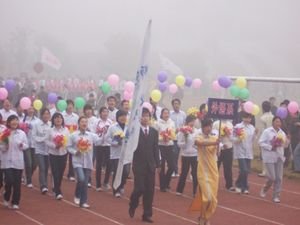 Foreign Language Department Athletes march past